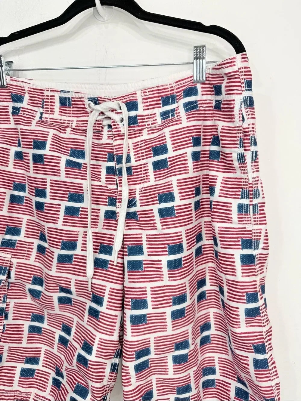 Old Navy Red White Blue Starry Mesh Lined Patriotic Americana Swim Board Shorts